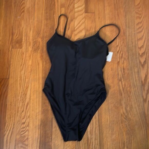 Andie Swim Amalfi One Piece LT Swimsuit Black size Medium Tall NWT long torso - Picture 3 of 6